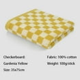 thumbnail image 2 of Checkered Bath Towels for Bathroom, Shower Towels 30" x 14", Super Soft and Quick Dry, Colorful Towel for Summer Beach Pool Yellow, 2 of 9