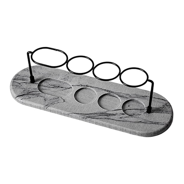 Cateissary Soporte para cepillo de Base marco de cepillo de almacenamiento de secado baño inodoro cocina estante de Juegos de accesorios de baño Gris