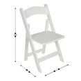thumbnail image 5 of Flash Furniture Commercial Grade White Solid Wood Folding Dining Chair - Set of 4, 5 of 13