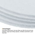 thumbnail image 4 of Uxcell Universal Cloth Dryer 8pcs Exhaust Filter 235x37mm, 2pcs Air Intake Filter 207x75mm, White, 4 of 5