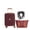 Red-Brown, variant on Travelhouse Carry on Luggage Set 3 Piece hardshell TSA Lock Spinner Wheels Suitcase with Travel Bag and Neck Pillow.(Black)
