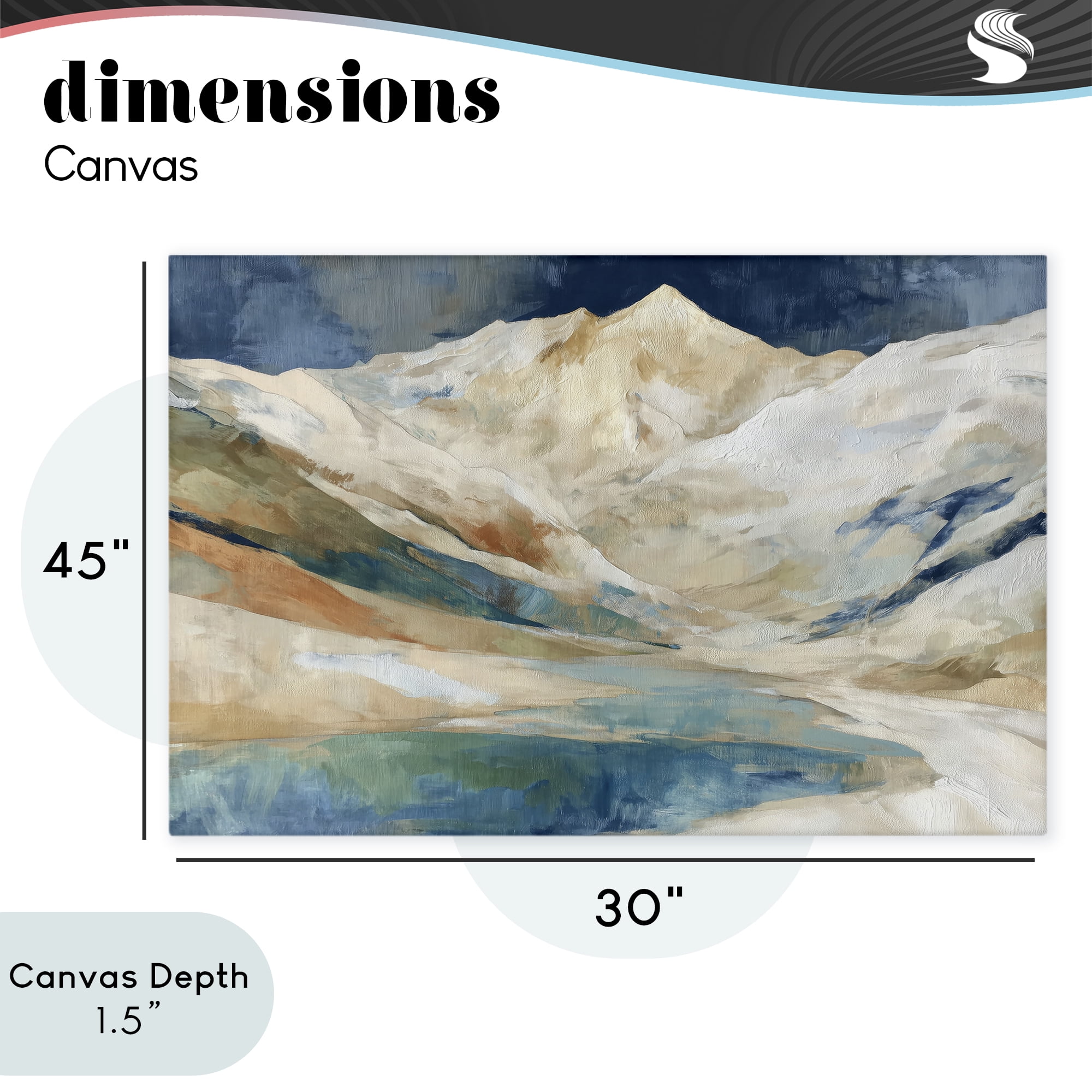 Stupell Industries Glacial Valley in Alaska Range Canvas Wall Art, design by Chromatic Storm Studio