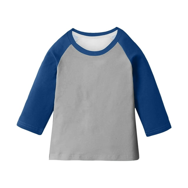 ShomPort T-Shirts pour Garçons Unisexes Manches Raglan Col Rond Manches 3/4 Légers Tendance Hauts Extensibles Athlétiques Respirants