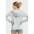 thumbnail image 4 of Sofra Women's Lightweight Cotton Jersey Jogger Pants and Zip-UP Hoodie Jacket Sets, 4 of 7