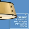 thumbnail image 2 of 24W 2 Led Medium Semi-Flush Mount-9.5 Inches Tall And 15 Inches Wide-Black/Lacquered Dark Brass Finish Hinkley Lighting 4893Bk-Ldb, 2 of 10