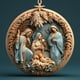 thumbnail image 4 of Adorno navideño redondo de acrílico para árbol de Navidad | Decoración navideña colgante con diseño en relieve 3D | Accesorio decorativo para el árbol de Navidad del hogar, 4 of 5