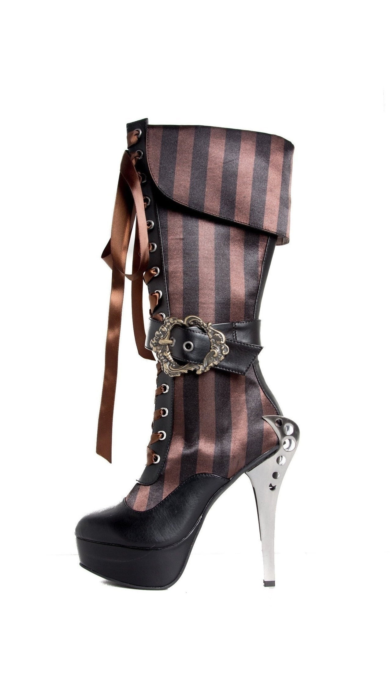 Hades Shoes H-ETHEREAL Beautiful Victorian knee high boots 8 / Black Hades Shoes H-ETHEREAL Beautiful Victorian knee high boots 8 / Black