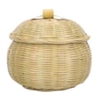 thumbnail image 1 of GOOHOCHY Cesta tejida de bambú Cesta de almacenamiento hecha a mano Cesta de almacenamiento de huevos de hojas de té, 1 of 8