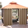 thumbnail image 4 of 2PCS Waterproof Blackout Curtains Grommet Top Thermal Insulated Drapes Grden Patio Outdoor/Indoor, 4 of 11