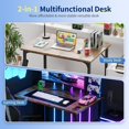 thumbnail image 4 of Computer Desk,Home Office Desk Writing Study Table Modern Simple Style PC Desk with Metal Frame for Home Office, 4 of 6