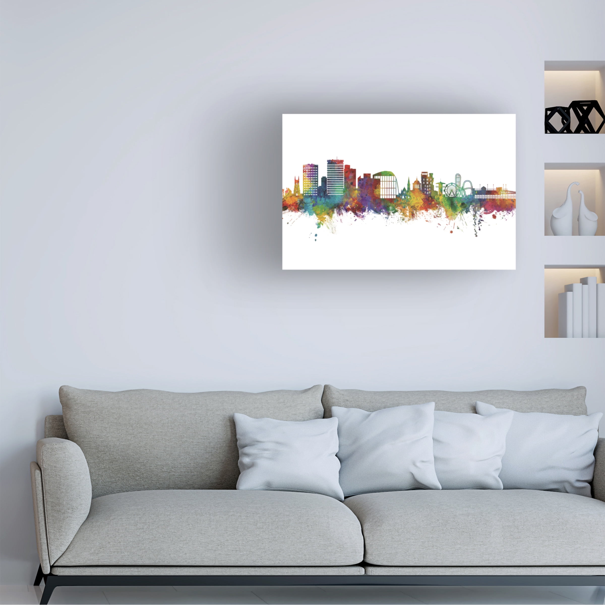 Michael Tompsett 'Southend on Sea England Skyline' Canvas Art