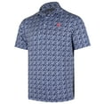 thumbnail image 2 of Men's Navy Chicago Cubs 4K Tri-Blend Polo, 2 of 3