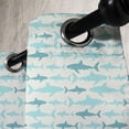 thumbnail image 3 of Ambesonne Ocean Grommet Curtain, Swimming Sharks in Sea, 50" x 72", Turquoise Beige Teal, 3 of 6