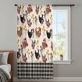 thumbnail image 3 of Farmhouse Rooster Sheer Curtains 54 Inches Long, Vintage Watercolor Flowers Black Plaid Light Filering Curtains, Breathable Simi Curtain Privacy Drapes for Kitchen Bathroom Small Window Treatment, 3 of 9