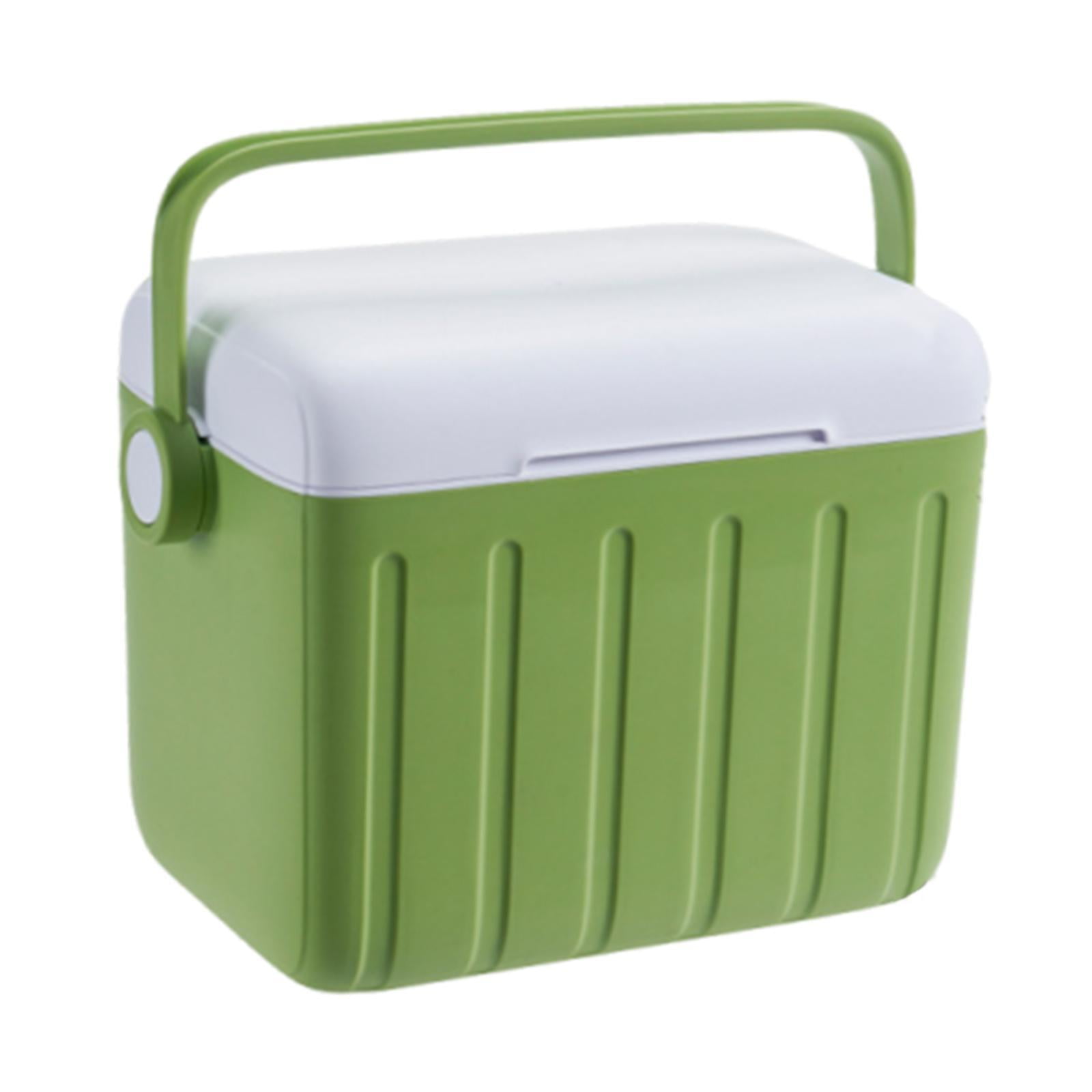 QccHieUs Cooler Box Hot/Cold Retention Cooler Ice Chest Box Storage Container for Outdoor Green