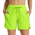 thumbnail image 3 of Pantalones cortos para correr Willit Athletic para mujer, verde fluorescente, XS, 3 of 6