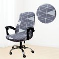 thumbnail image 3 of Computer Office Chair Cover Swivel Office Armchair Cover Split Protector Slipcover for Boss Chair Geometry Style, 3 of 8