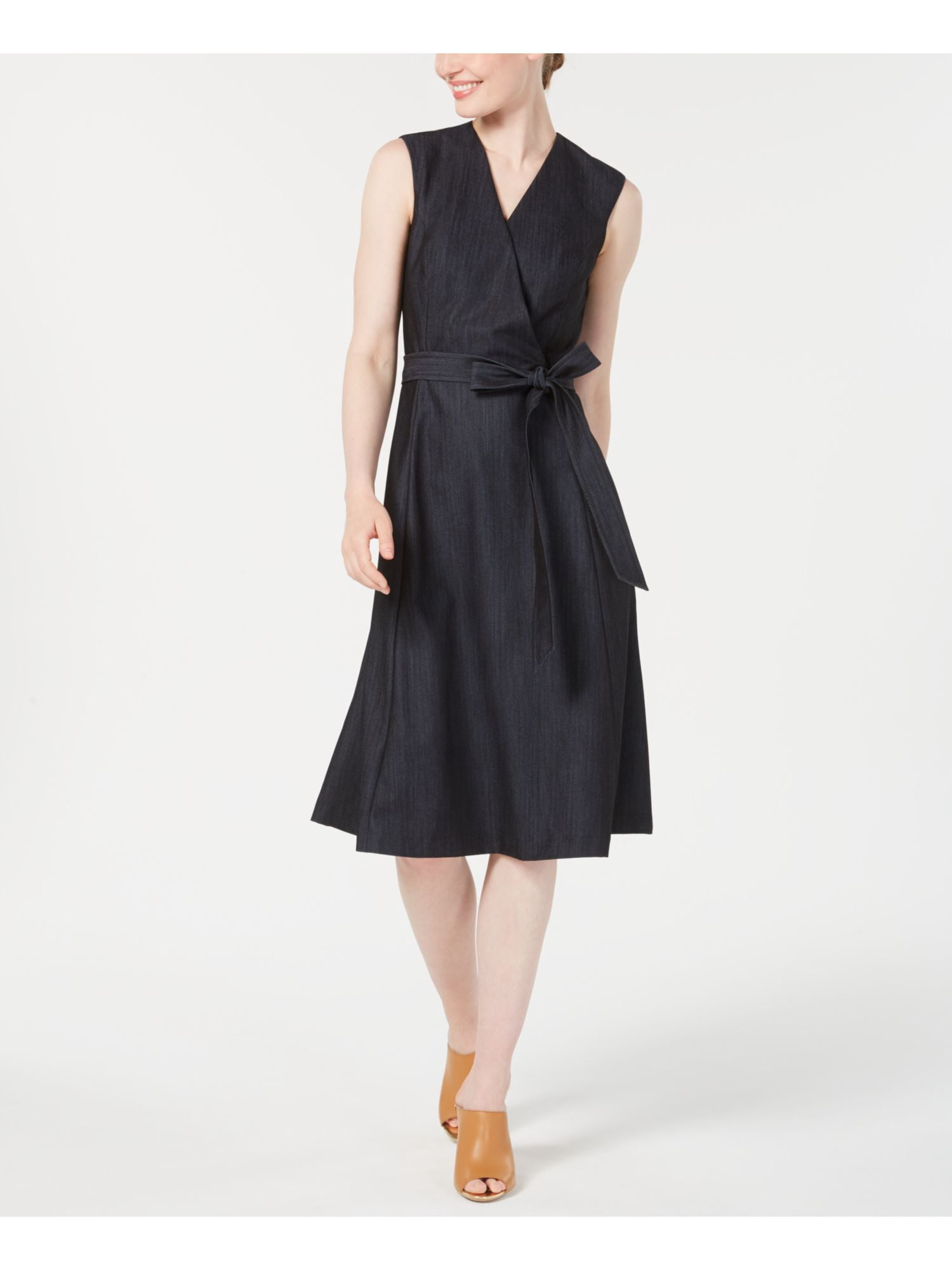CALVIN KLEIN Womens Navy Belted Cap 