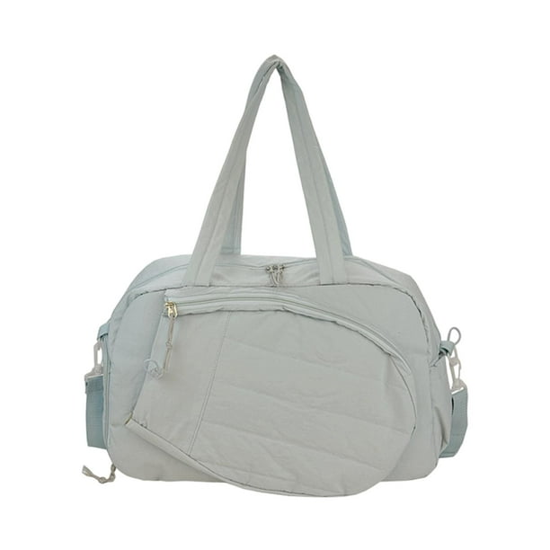 Bolso de hombro de bádminton ligero y espacioso con compartimento para zapatos para entrenar. Azul