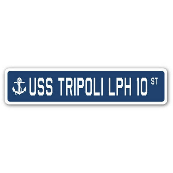 USS TRIPOLI LPH 10 Street Sign us navy ship veteran sailor gift