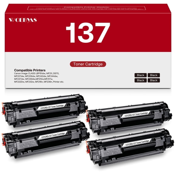 Cartucho de tóner WOEBYAS 137 negro para Canon imageCLASS D570