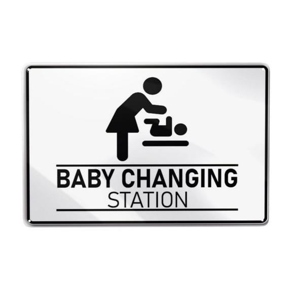 Baby Changing Station Door Sign Tin Sign Warning Metal Sign Vintage Sign Wall Decor for Home Farm Bar Coffee Shop Club Decoration 8x12 Inch