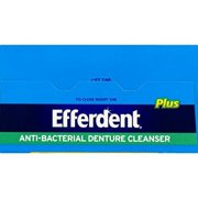 Efferdent Plus Mint Anti-Bacterial Minty Clean Denture Cleanser, 44ct
