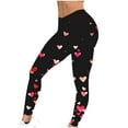 thumbnail image 6 of BLTIBY 2025 Leggings for Women Valentine's Day High Waisted Love Heart Graphic Workout Yoga Long Pants Spring Fashion Trousers Pink XXL, 6 of 7