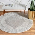 thumbnail image 3 of Unique Loom Portland Collection Area Rug - Woodburn (5' 3" Round Ivory/Beige), 3 of 12
