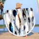 thumbnail image 5 of Toalla de playa redonda | Microfibra supersuave de 152 cm | Manta antiarena de secado rápido para piscina, yoga, pícnic y viajes | Diseño estampado colorido, 5 of 7
