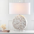 thumbnail image 2 of SAFAVIEH Lindsey 26.5 in. H Mosaic Shell Round Table Lamp, Cream, 2 of 7
