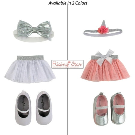 - Rising Star Baby Girls Headband, Shoes, and Tutu Set, 0-12 Months