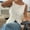 White, variant on VIWORLD Women's Minimalist Button-Up Tank Square Neck Sleeveless Vest Chic Going Out Top for Casual Wear White，L