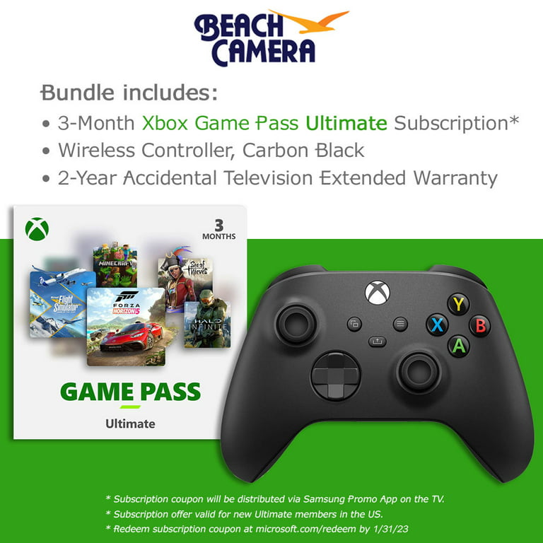 Samsung QN90BA 75 Neo QLED 4K Quantum HDR Smart TV (2022) Bundle with Xbox  Controller, 3-Month Xbox Game Pass Ultimate Subscription and 2-Year  Accidental Extended Warranty 