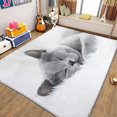 thumbnail image 1 of Washable Rug 6x9 ft Area Rug Animal Gray Cat Living Room Rug, Non Slip Machine Washble Rug Soft Low Pile Bedroom Rug Lightweight Rug Carpet for Home Dinning Room, 1 of 7
