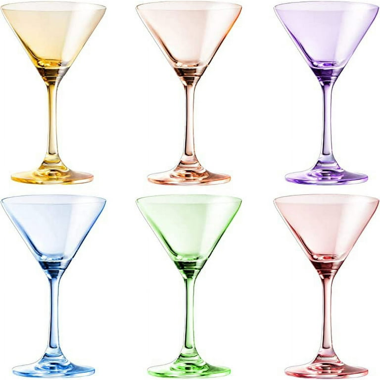 Set of 6 Martini Glasses, Cosmopolitan Glasses Margarita Glasses, Whiskey,  Gin, Tequila, Tall Cockta…See more Set of 6 Martini Glasses, Cosmopolitan