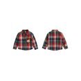 thumbnail image 2 of RUINIXCW Toddler Baby Boy Christmas Plaid Shirts Outfit Infant Baby Boys Fall Winter Gingham Shirt Long Sleeve Lapel Button Down Santa Chest Pocket Shirt Tops, 2 of 10