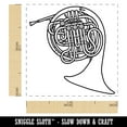 thumbnail image 2 of Double French Horn Brass Musical Instrument Self-Inking Rubber Stamp Ink Stamper - Orange Ink - Small 1 Inch, 2 of 7