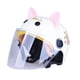 thumbnail image 4 of Casco de invierno para vehículo eléctrico, casco con orejas de gato, decoraciones ligeras para Blanco, 4 of 9