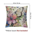 thumbnail image 4 of nygtbtfer Square Throw Pillow Covers with Colorful Blooming Flowers Decorative for Home Bedroom Sofa Floral Butterflies Painting Pillowcases Standard White, 4 of 7