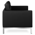 thumbnail image 4 of Aron Living Rolina 31" Real Leather and Stainless Steel Armchair in Black, 4 of 6
