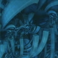 thumbnail image 1 of Ahgly Company Machine Washable Indoor Square Transitional Deep-Sea Blue Area Rugs, 4' Square, 1 of 7