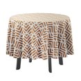 thumbnail image 1 of Vargottam Nappe d'Intérieur/extérieur Ronde 58 Pouces Nappe Ronde Imperméable Lingettes pour Patios, Housses de Table Printemps/été pour Cour Arrière Diffusables/barbecues/pique-Nique - Brun, 1 of 8