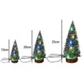 thumbnail image 2 of Mini Christmas Trees with Wooden Base, Tabletop Christmas Trees as Christmas Decorations for Home and Kitchen. 9 Pieces, 2 of 4