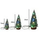 thumbnail image 2 of Mini Christmas Trees with Wooden Base, Tabletop Christmas Trees as Christmas Decorations for Home and Kitchen. 9 Pieces, 2 of 4
