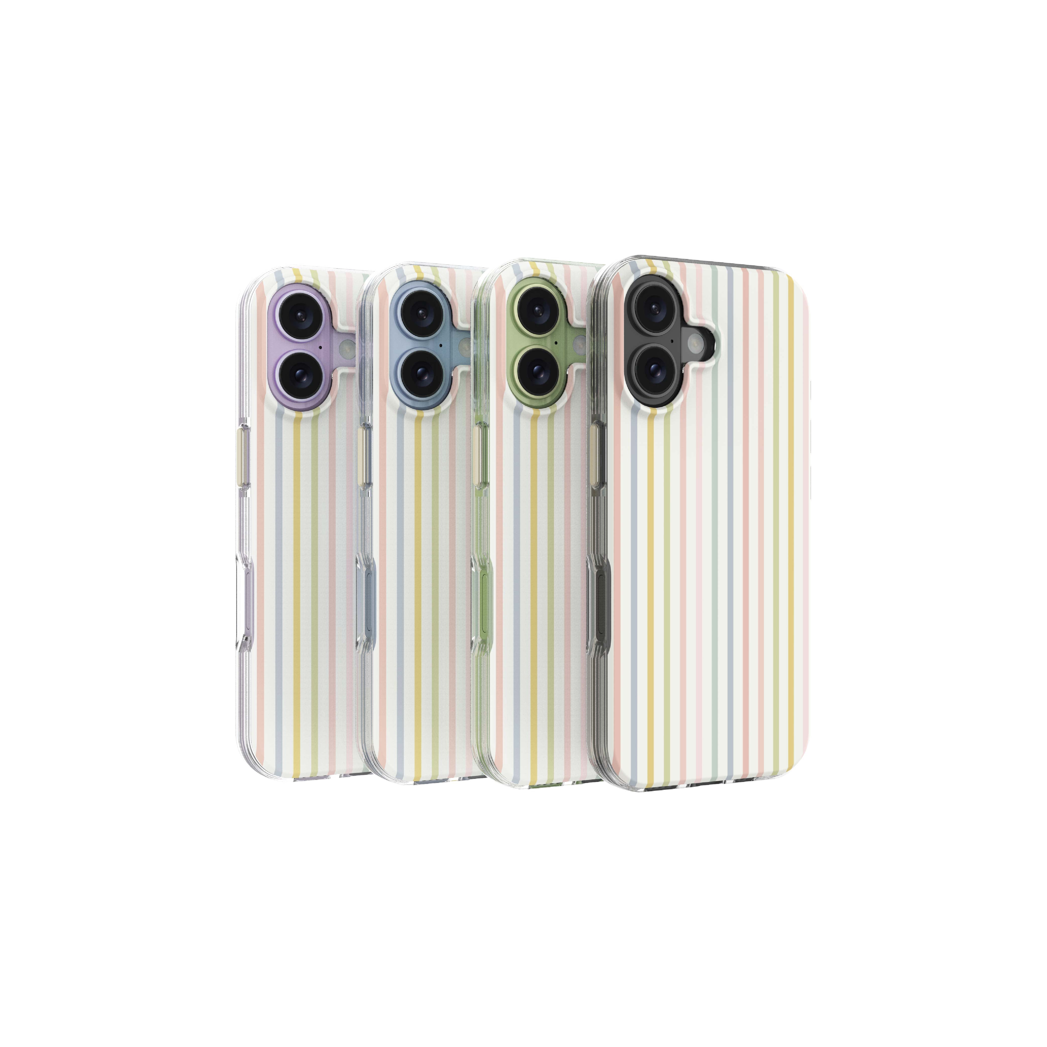 onn Phone Case for iPhone 17, MagSafe Compatible - Multicolor Stripe