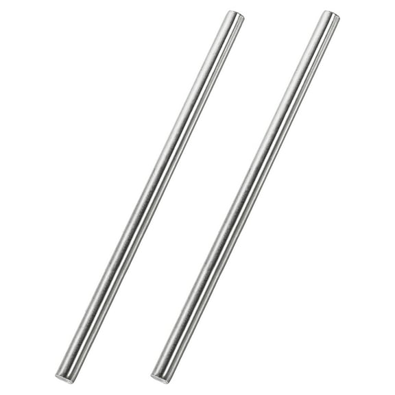 8mm x 300mm 304 Stainless Steel Solid Round Rod for DIY Craft - 2Pcs