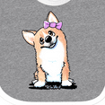 thumbnail image 4 of Inktastic Corgi Puppy Girl Boys or Girls Baby Bib, 4 of 4