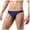 Dark Blue, variant on Ohufall Mens Underwear Men's Bikini Briefs Half Hip Low Waist Color Striped Panties Clearance