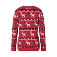 thumbnail image 6 of JYYYBF Family Matching Christmas Sweater Long Sleeve Crew Neck Cartoon Elk Pullover Knitwear for Holiday Party Jumper Top, 6 of 6